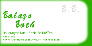 balazs both business card